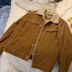 Corduroy trucker jacket with Sherpa inside